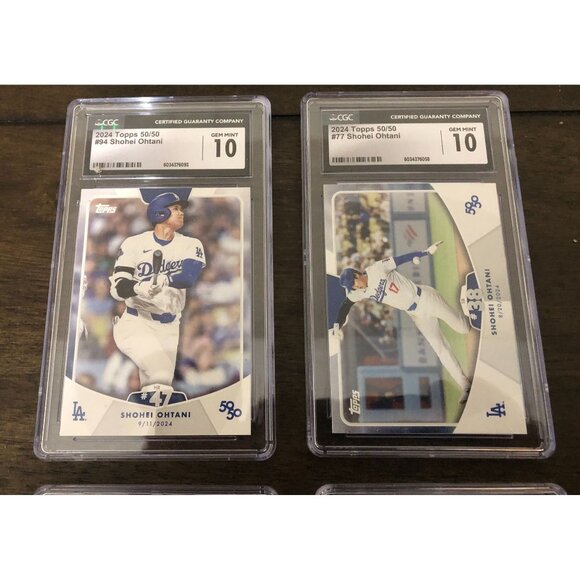 2024 Topps 50/50 Shohei Ohtani SGC Graded Card Lot of 4 - Gem Mint 10 x2 - Picture 2 of 3